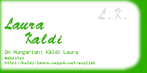 laura kaldi business card